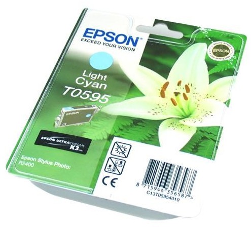 Epson Stylus Photo R2400 Ljus Cyan (T0595), bild 3