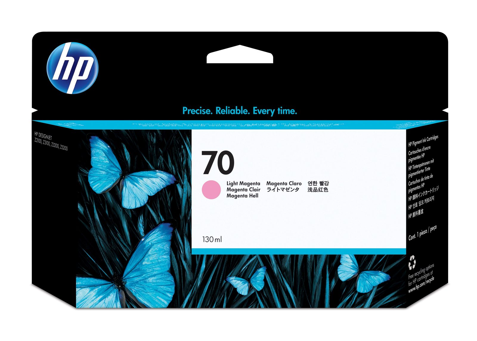 HP nr 70 Ljus Magenta (C9455A), 130 ml, DesignJet Z2100/Z3100, bild 4