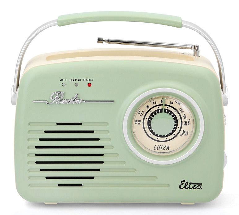 ELTRA LUIZA RETRO SP-11 radio FM/AM MP3 USB SD 2 W, mintgrön