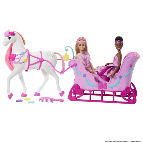 Barbie Häst och släde Nutcracker Rosa