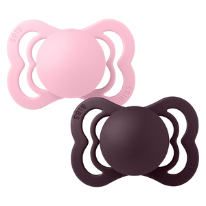 BIBS Pacifier Supreme Silicone Baby Pink Plum Size 1 2pcs, bild 4