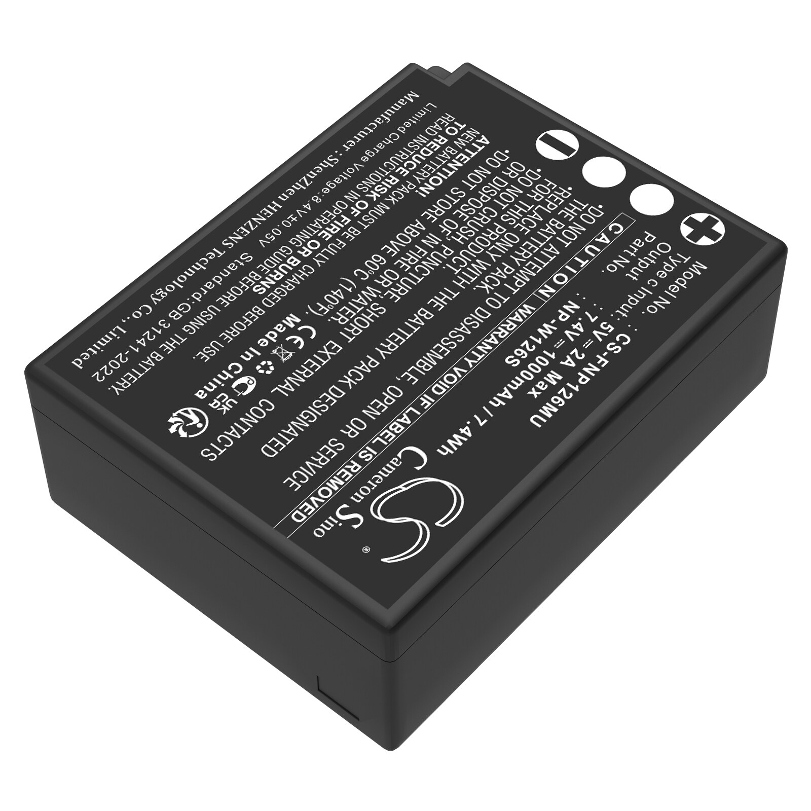 Batteri till Kamera för Fujifilm FinePix HS30, FinePix HS30EXR, FinePix HS33EXR m.fl., bild 2