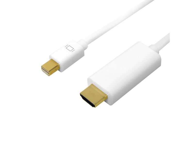 LogiLink CV0125, 5 m, Mini DisplayPort, HDMI Typ A (standard), Hankoppling, Hankoppling, Rak