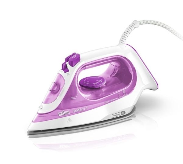 Braun TexStyle 3 SI3030PU ångstrykjärn 2300 W keramisk stryksula, rosa