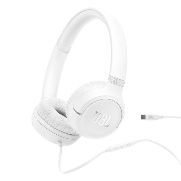 JBL Tune 530C hörlurar med kabel, vit