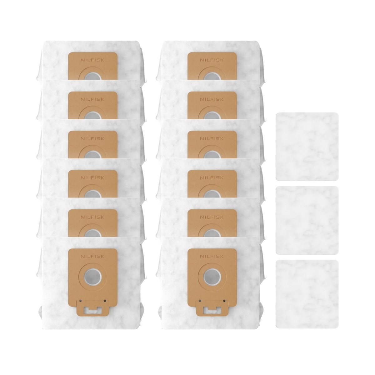 Nilfisk Bright/Perform/Brilliant/Elite dammsugarpåse & förfilter-paket