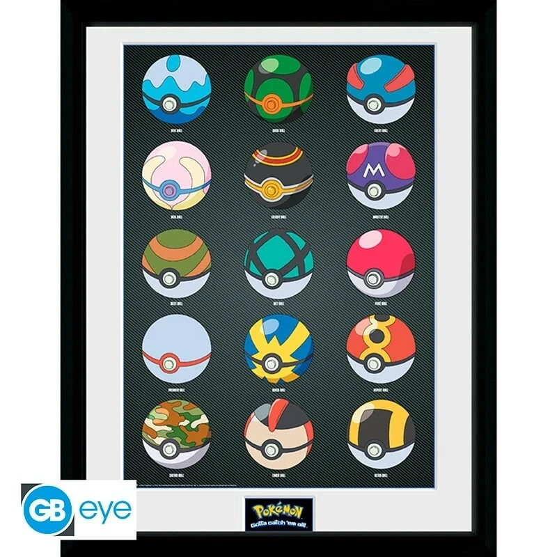 Pokemon Poke Balls Framed Print (30*40cm), bild 4