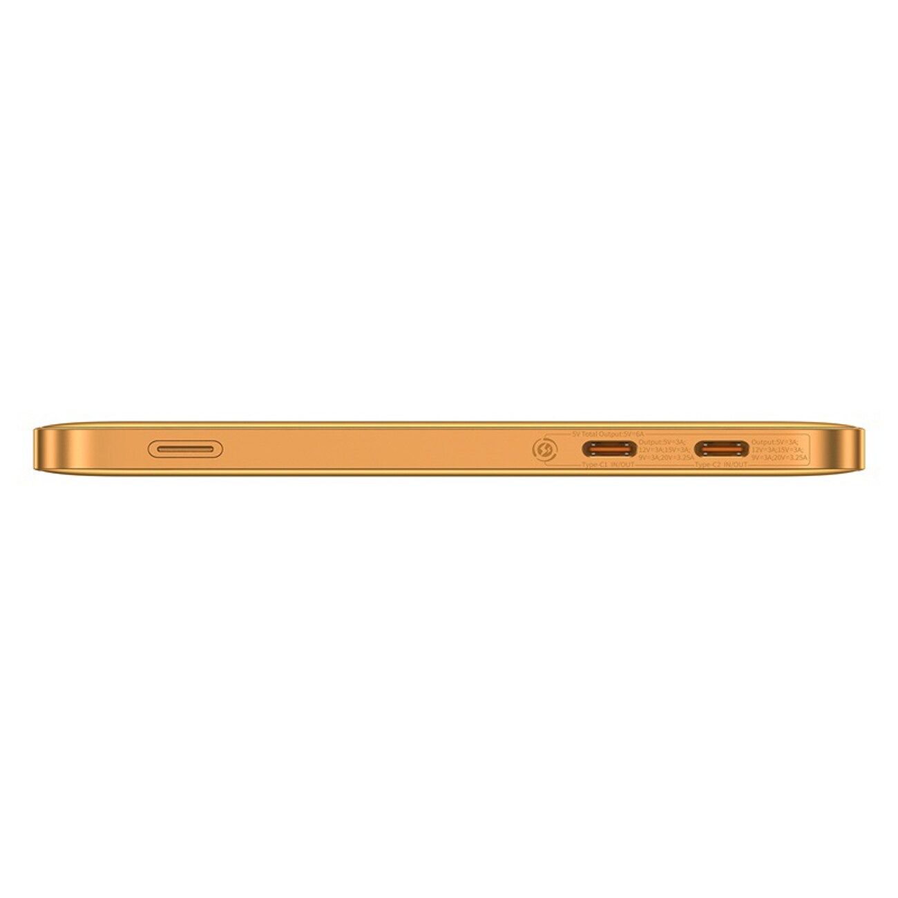 Baseus Blade2 12000 mAh 65 W powerbank m digital display + USB-C–USB-C 100 W 50 cm kabel – Orange, bild 5