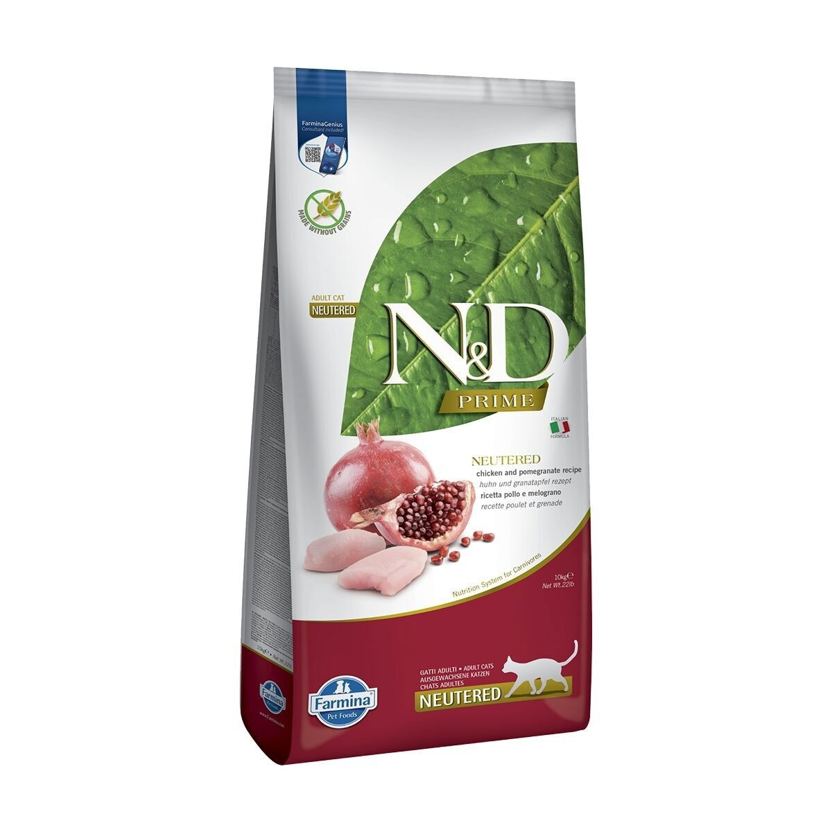 Farmina N&D Prime Cat Chicken & Pomegranate Neutered 10 kg