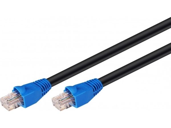 CAT 6 Outdoor Patch Kabel, U/UTP, 40m - svart