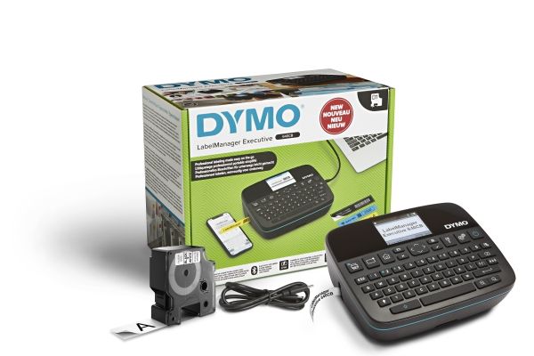 DYMO LabelManager Executive 640CB, AZERTY, D1, Direkt termisk/termisk överföring, 15 mm/sek, Kabel & Trådlös, Svart