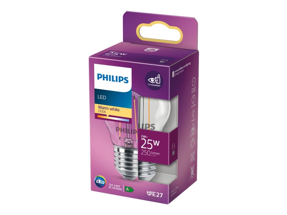 Philips LED-lampa 2W E27