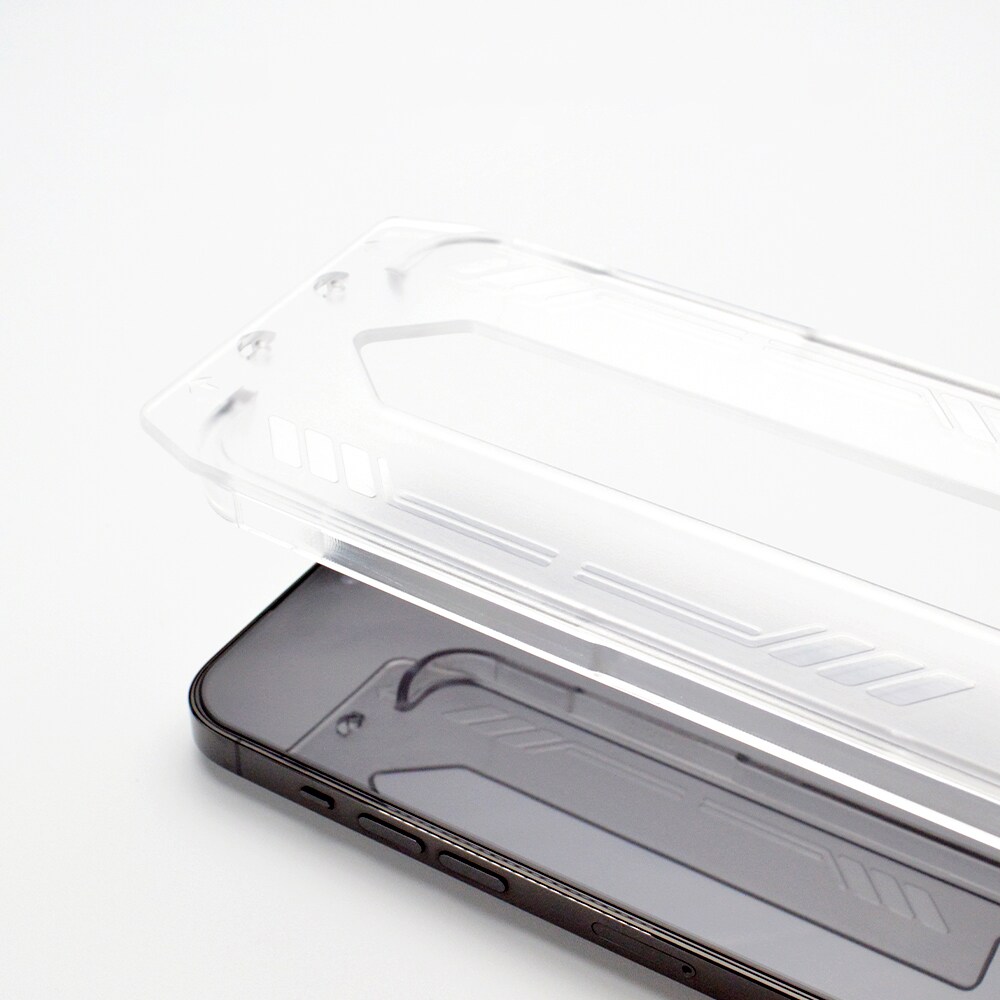 9H härdat glas med monteringsram för iPhone 15 Plus Wozinsky Premium Glass - svart, bild 5