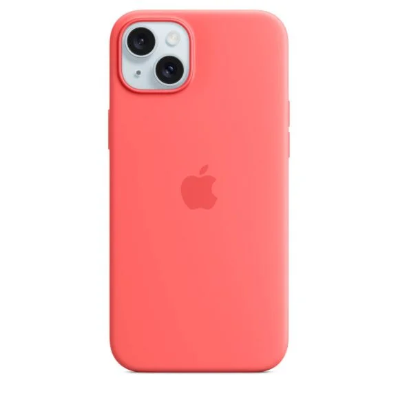 Apple - Skydd för mobiltelefon - MagSafe-kompatibilitet - silikon - guava - för iPhone 15 Plus