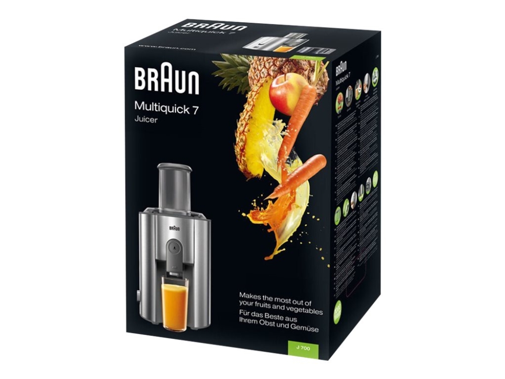 Braun Multiquick 7 J 700 - Råsaftcentrifug - 1 kW - rostfritt stål
