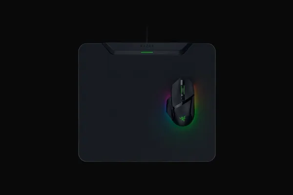 Razer HyperFlux V2 musmatta 360 x 311 mm, trådlös laddning, Hard Edition