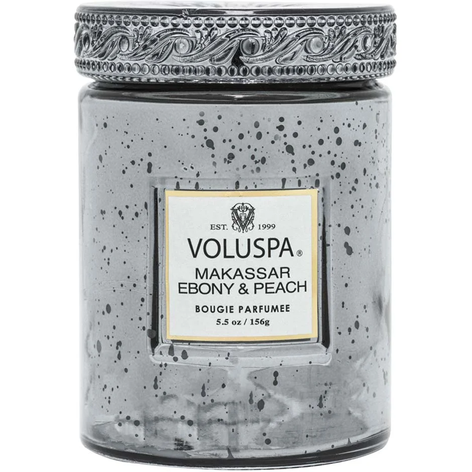 Voluspa Makassar Ebony & Peach Vermeil Mini Glass Jar