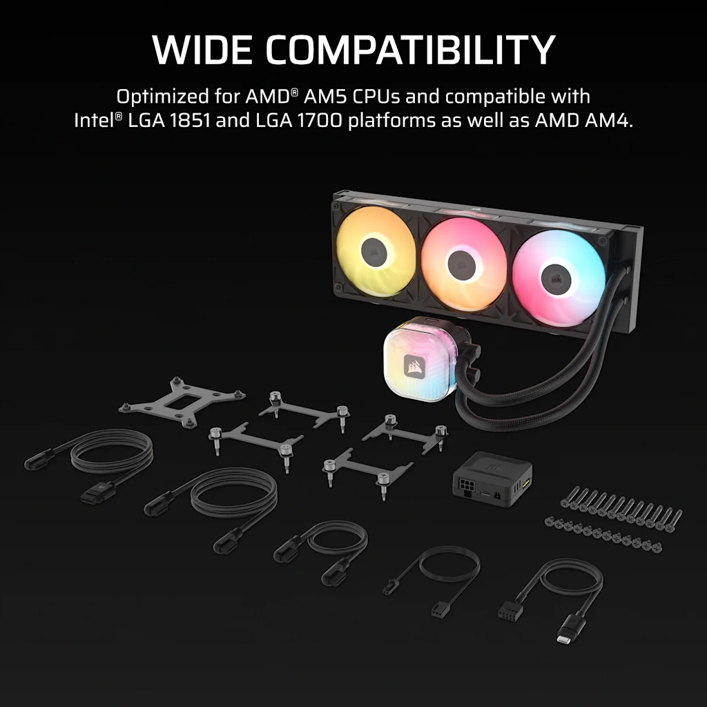 iCUE LINK TITAN II 360 RX RGB AIO vattenkylning för CPU, bild 4