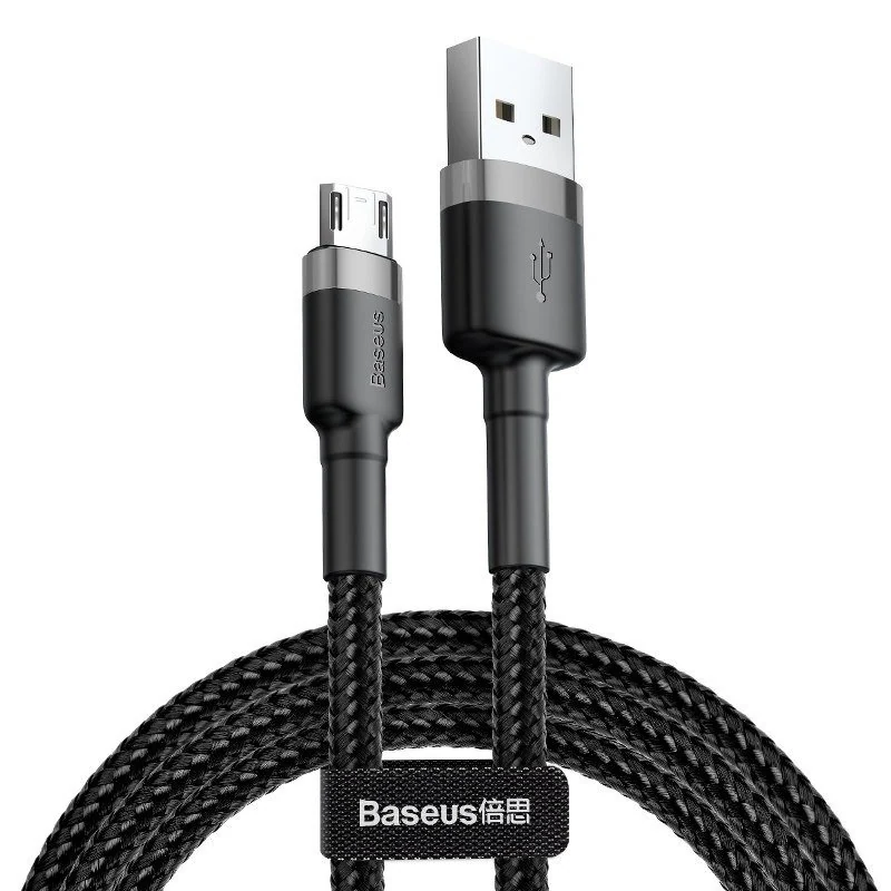 Baseus Cafule USB-A till Micro-USB Kabel 2.4A 1m - Svart / Grå