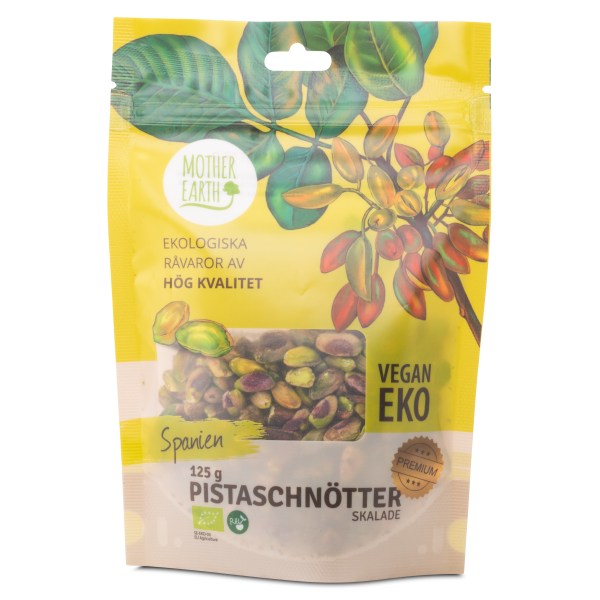 Mother Earth Pistaschnötter Premium Raw & Eko, 125 g