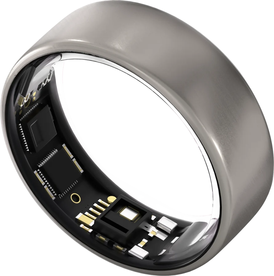 Ultrahuman Ring AIR smart ring, size-09, Raw Titanium