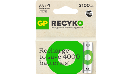 GP ReCyko AA-batteri, 2100 mAh, 4-pack, bild 5