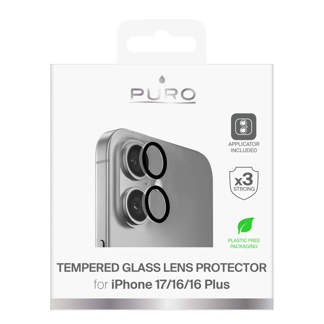 PURO PUSDGLPIPHONE17, Apple, iPhone 17, Reptålig, Transparent, 1 styck, bild 2