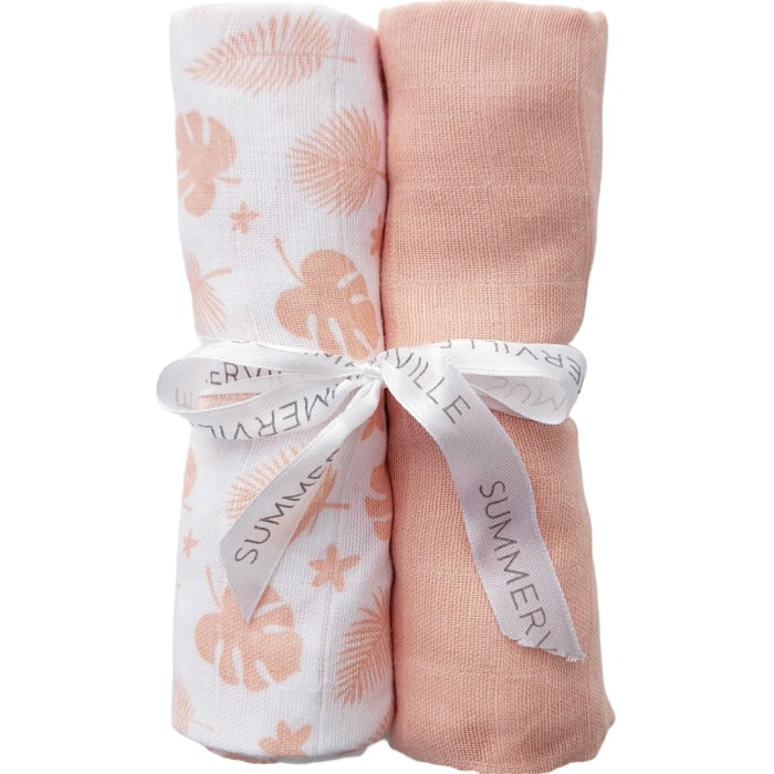 Summerville Muslin 2-pack Tropical & Peachy GOTS