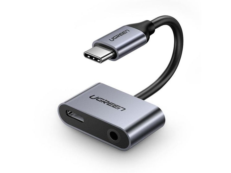 Ugreen 50596, USB 3.2 Gen 1 (3.1 Gen 1) Type-C, 3,5mm, USB 3.2 Gen 1 (3.1 Gen 1) Type-C, Sort, Metallic, Huawei P40 / P40 Pro / P30 Pro / P20 / P20 Pro / Mate 20 Pro / Mate 10 Pro / Nova 5 Pro Xiaomi..., USB, 10 g