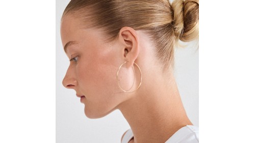 PILGRIM - SANNE Large Hoop Earrings - Gold-Plated - 45 mm, bild 3