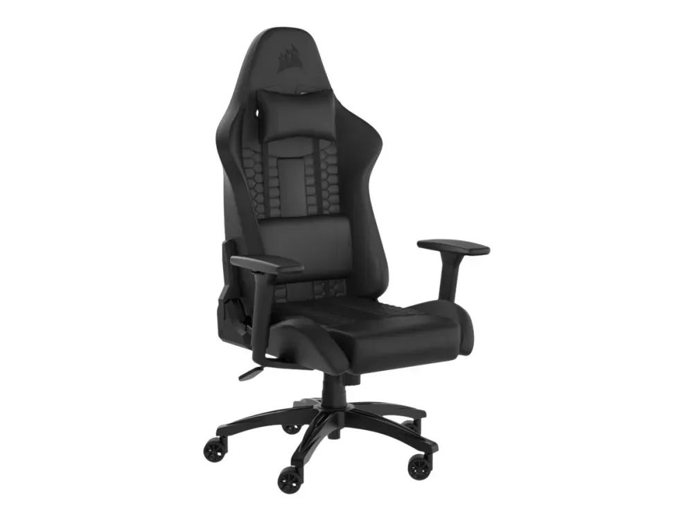 Corsair | TC100 Relaxed (Leatherette) - Spelstol - Läder - Upp till 120 kg | Svart