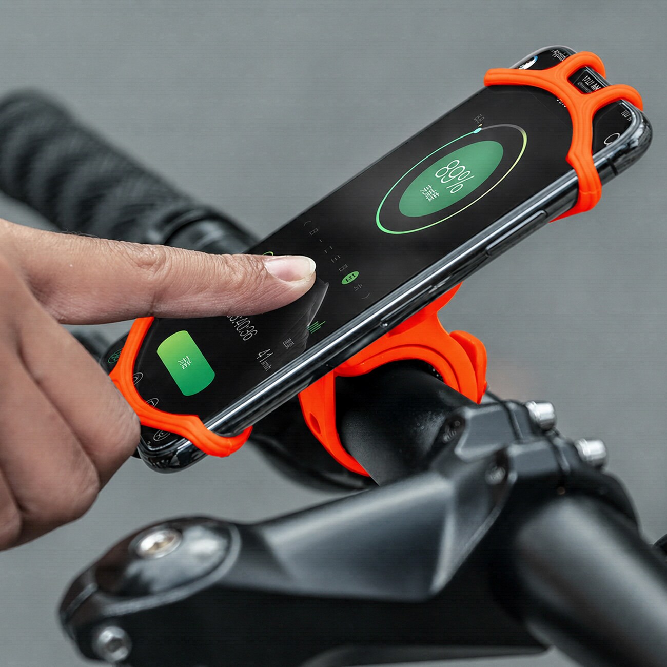 Rockbros LF436 mobilhållare med styreklämma – orange, bild 4