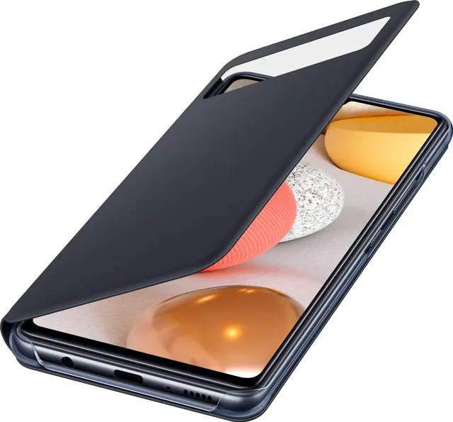 Samsung S View plånboksfodral för Galaxy A42 (svart)