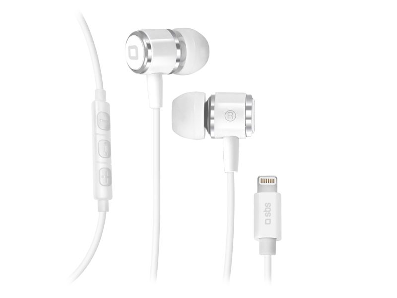 SBS TEINEARLIGHTW, Ledningsført, Opkald/musik, 20 - 20000 Hz, Headset, Hvid