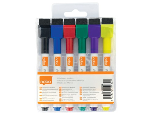 Nobo Whiteboard Marker Rexel Mini sorterad 6 färger, bild 2