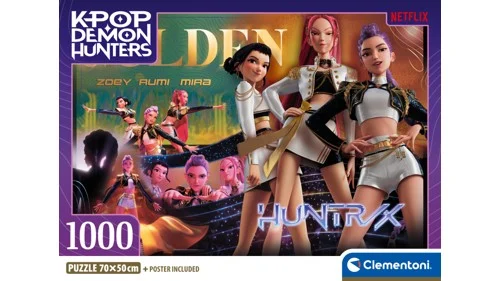 Clementoni Kpop Demon Hunters Golden Huntrix Puzzle inkl. Poster (1000 bitar), bild 3