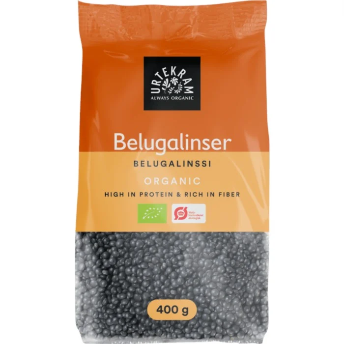 Urtekram Linser Beluga 400 g