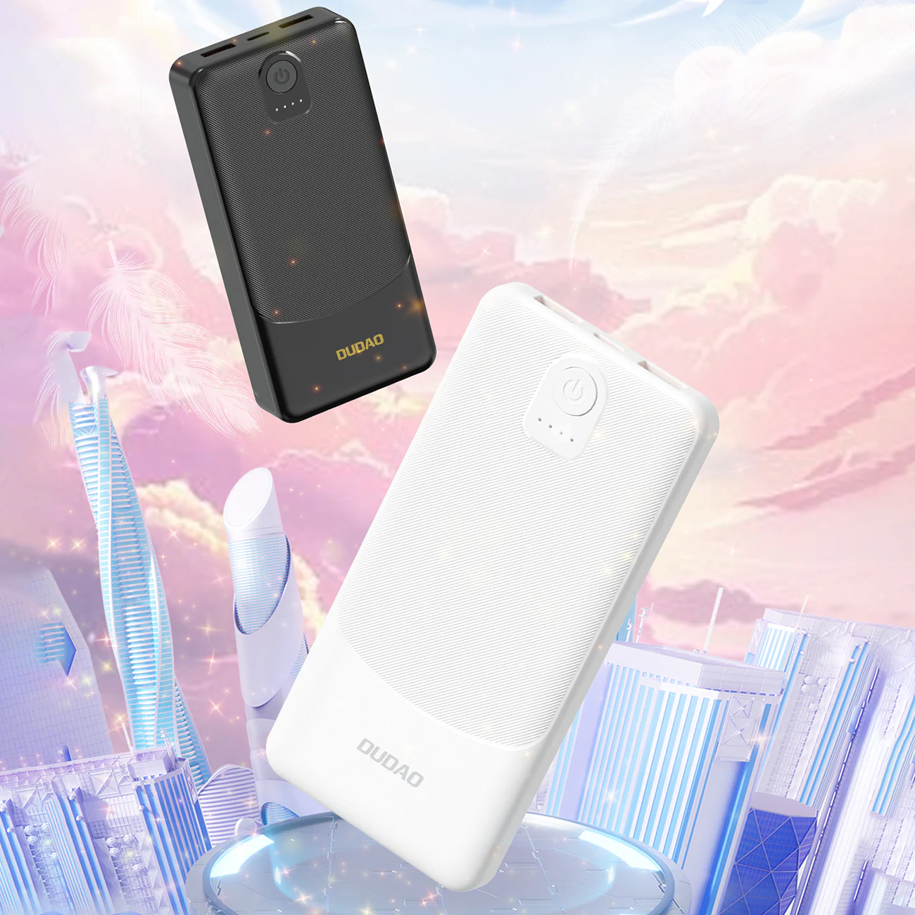 Powerbank Dudao K10 10000mAh 2.4A 2 x USB-A - vit, bild 2
