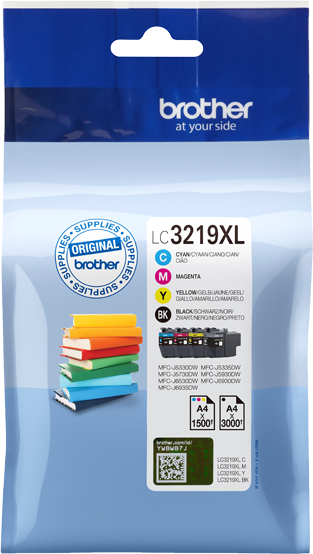 Brother LC 3219XL Value Pack - Svart, Gul, Cyan & Magenta, bild 4