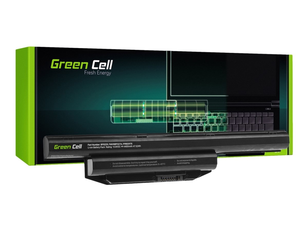 Green Cell Battery 4400 mAh for Fujitsu LifeBook A514 A544 A555 AH544 AH564 E547 E554 E733 E734 E743 E744 E746 E753 E754 S904