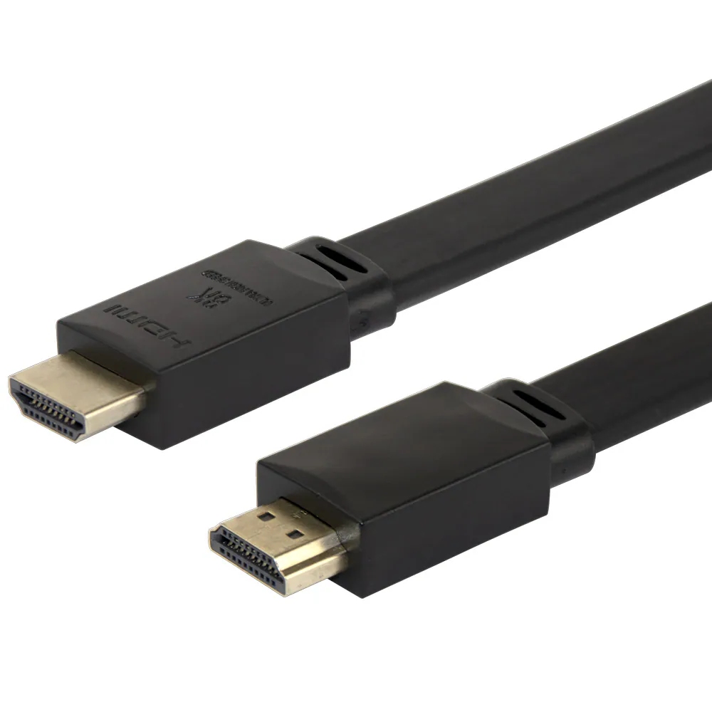 Deltaco HDMI-Kabel platt 3m - Svart, bild 2