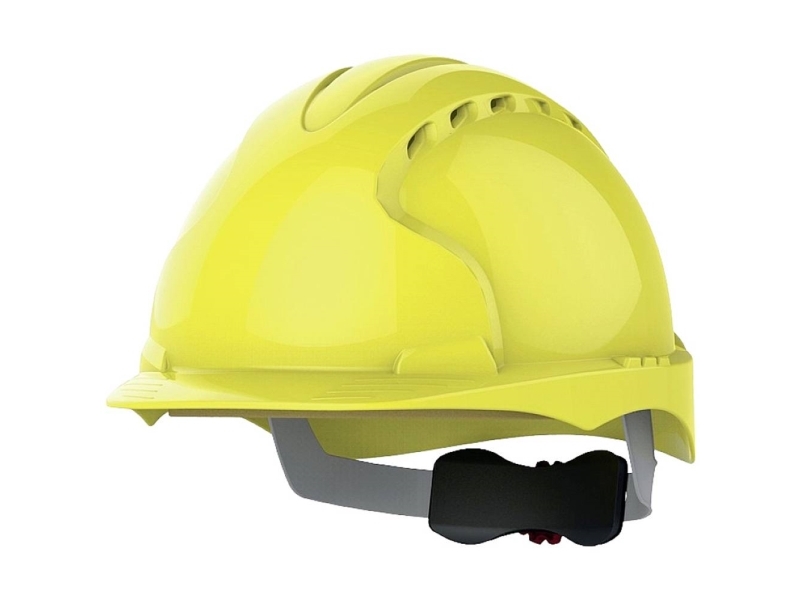JSP skyddshjälm EVO®3 med rattjustering, ventilerad, gul