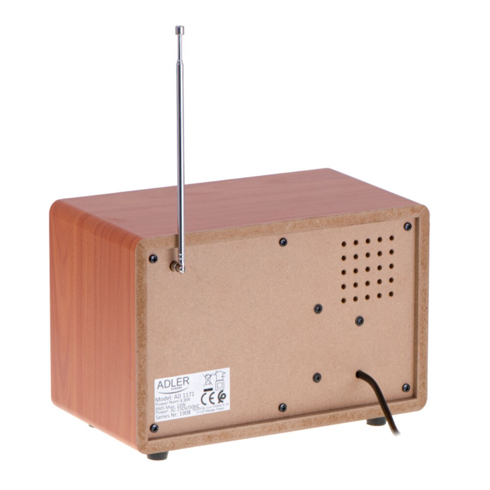 Adler AD 1171 retroradio AM/FM 10 W Bluetooth, brun, bild 3