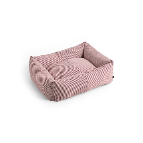 HAY - Hundkorg Zip Medium - H26 x B65 x L78 cm - Röd & Vita Ränder
