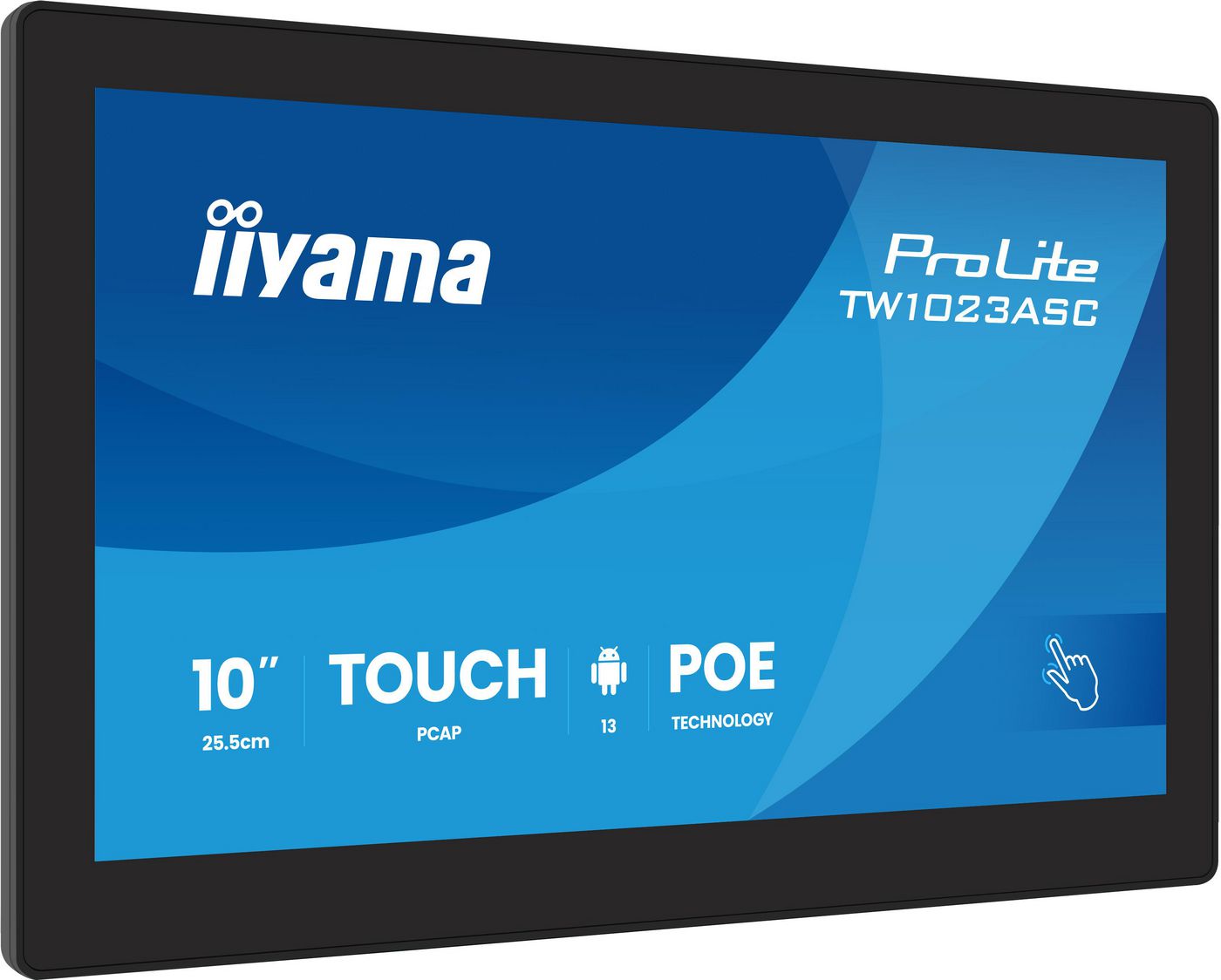 10.1" iiyama ProLite TW1023ASC-B3P, IPS 1280x800 touch, LAN/WiFi, högtalare, Android, 24/7-drift, bild 3