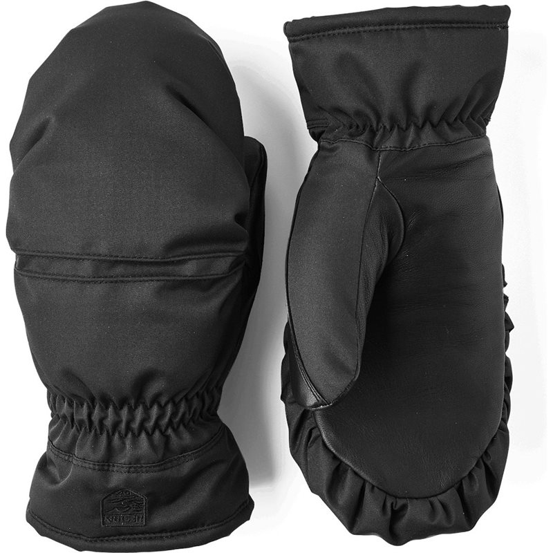Hestra Women'S Primaloft Leather - Mitt Black - 8