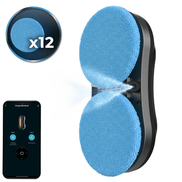 Cecotec Conga Windroid W10, Sugkraft, Universal, Svart, Brun, Borstlös, Automatisk, 1 min/m²