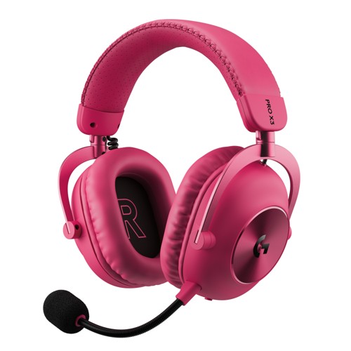 Logitech G PRO X3 LIGHTSPEED trådlöst gamingheadset, magenta