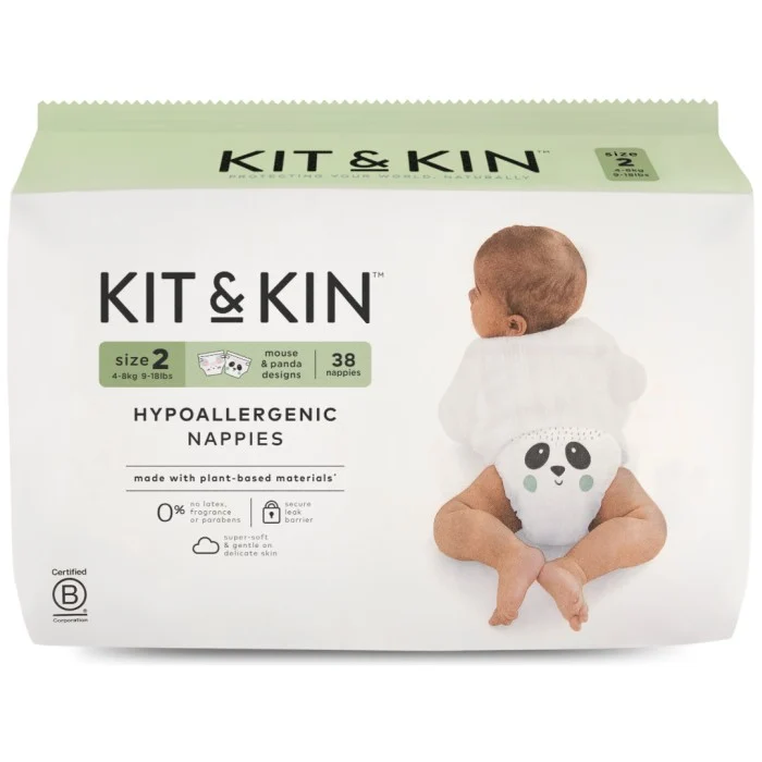 Kit & Kin Hypoallergena Blöjor Storlek 2 (4-8kg) 38 st