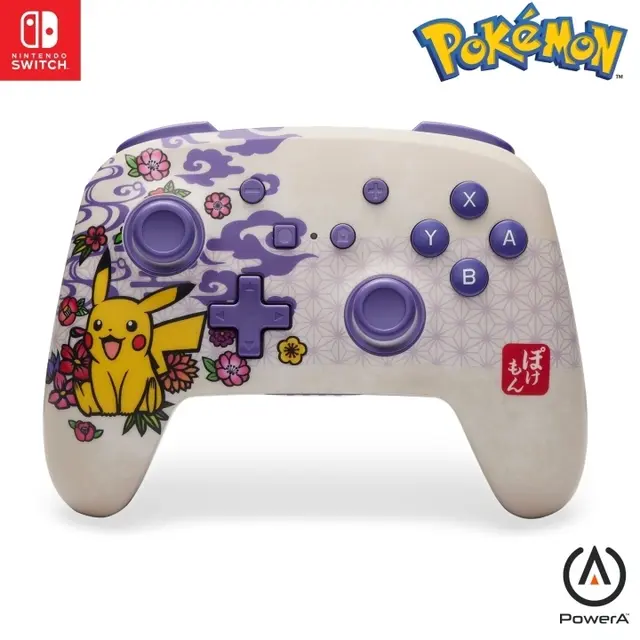 PowerA förbättrad Nintendo Switch trådlös handkontroll Pikachu Blossom
